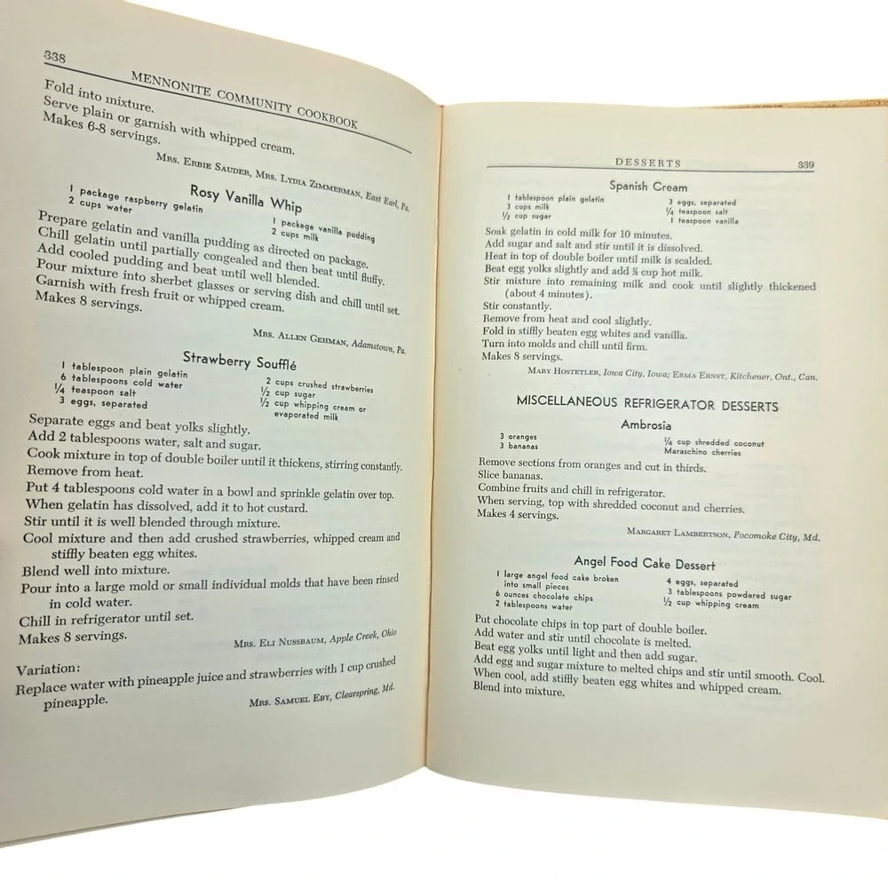 Mennonite Community Cookbook Mary Emma Showalter 1951 Hardcover